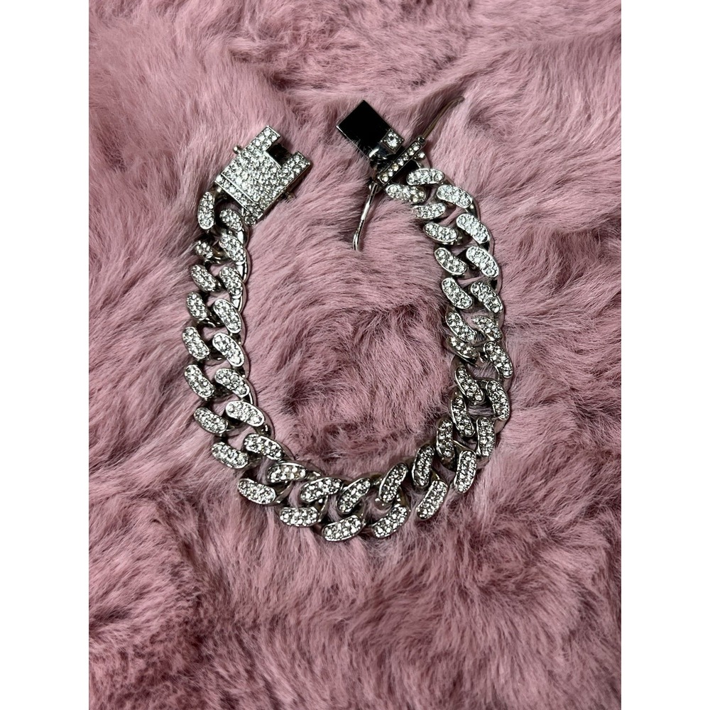 Silver Plated Chains Fir Boys -TYCOON JUNIOR -kids 14MM Platinum Plated Cuban 7"